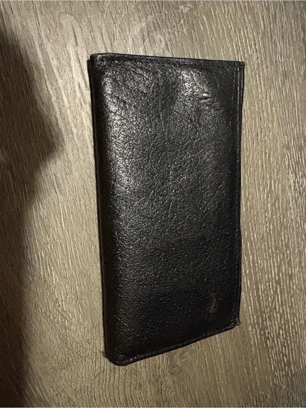 MEC Black Leather Bifold Wallet with Gold Foil Logo